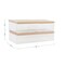 Martha Stewart Brody Clear Plastic Storage Organizer Bins W/ Light Natural Paulownia Wood Lids, SM-x2/MED-x1 BE-PB3316-WD-3-CL-NT-MS - alternate 3